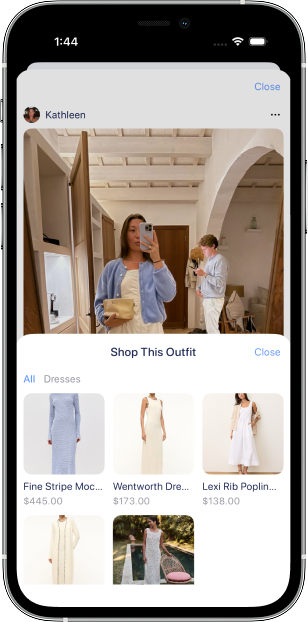 Shop or try on outfits